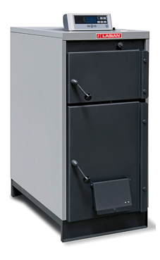 LASIAN CLX PLUS 33 caldera de pie de leña de 33 Kw. solo calefacción, 30.960 Kcal./h longitud de troncos 757mm., boca de carga de leña 372x410mm.