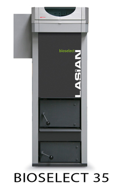 LASIAN BIOSELECT 30 caldera de pie de policombustibles sólidos(pellets, cascara de almendra, orujillo, hueso de oliva,etc,...) de 30 KW.solo calefacción.