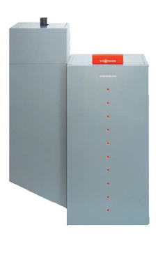 VIESSMANN VITOLIGNO 300-P 8-24 caldera de pie de pellets de 8-24 KW, solo calefacción, encendido automático, para funcionamiento con tornillo sin fin flexible