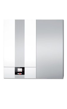 WOLF CGW-2 24 con módulo indicador digital AM de 24 KW y acumulador de 44 litros, con llaves y kit salida de gases horizontal.