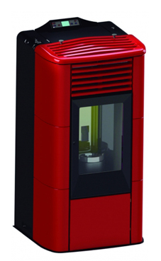 FERROLI TERMO ORIONE de 17,04 Kw. de poténcia, consumo 3,92 Kg/hora, volumen del depósito 22 kg. Rendimiento 97,41%, de acero con tapa superior en maiolica , para calefactar estancias de hasta 145 m2 con mando a distancia incluido.