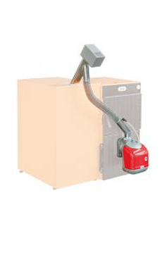 FERROLI Quemador pellets modelo SUN P 7  de 34,10 Kw, con tubo flexible de carga para instalación en calderas de leña( con el accesorio puerta de transformación SFL3 y SFL 4 a pellets)